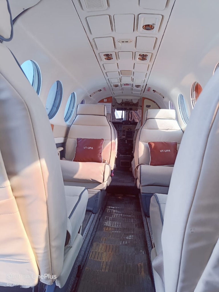 Executive Cabin Club Seating · Premium leather seats and workspace layout